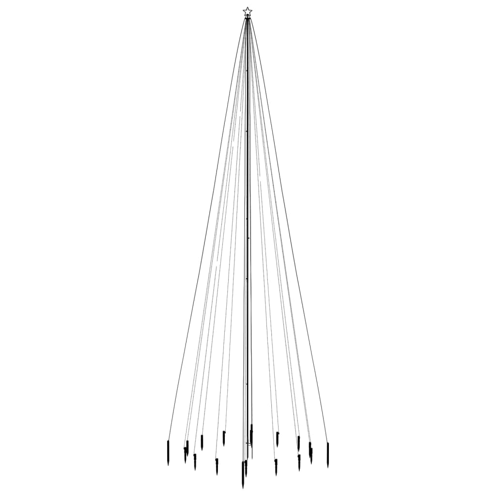 Vidaxl Weihnachtsbaum mit Bodenstift 1134 LEDs Multi -Colored 800 cm