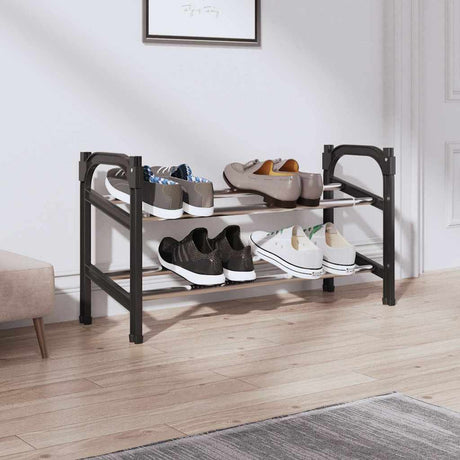 Vidaxx Schuhregal mit 2 Ablagen ausziehbar 119x24x37 cm