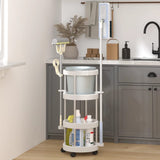 Vidaxl schoonmaakwagen met opbergmand aluminium
