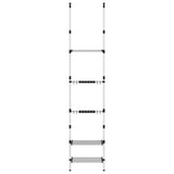 Vidaxl Garden Rack mit 3 Regalen Teleskope Aluminium Silber gefärbt