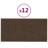 Vidaxl -Wandplatten 12 Stk 0,54 m² 30 x 15 cm Stoffbraun
