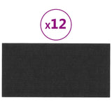 Vidaxl Wandpaneele 12 Stcs 0,54 m² 30x15 cm Stoff schwarz