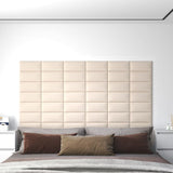 VIDAXL -Wandpaneele 12 Stcs 0,54 m² 30 x 15 cm Samtcreme -Colored