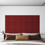 Vidaxl Wandpaneele 12 ST 1,08 m² 30 x 30 cm Stoff Wein rot