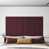 Vidaxl -Wandplatten 12 ST 1,08 m² 30 x 30 cm Stoff lila