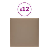 Vidaxl Wandtafeln 12 ST 1,08 m² 30 x 30 cm Kunstleder Cappuccinocolid