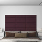 Vidaxl -Wandplatten 12 ST 1,08 m² 60x15 cm Stoff lila