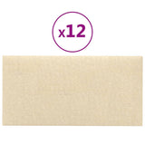 VIDAXL -Wandplatten 12 ST 2,16 m² 60 x 30 cm Stoffcreme -gelöscht