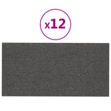 Vidaxl -Wandplatten 12 ST 2,16 m² 60 x 30 cm Dunkelgrau