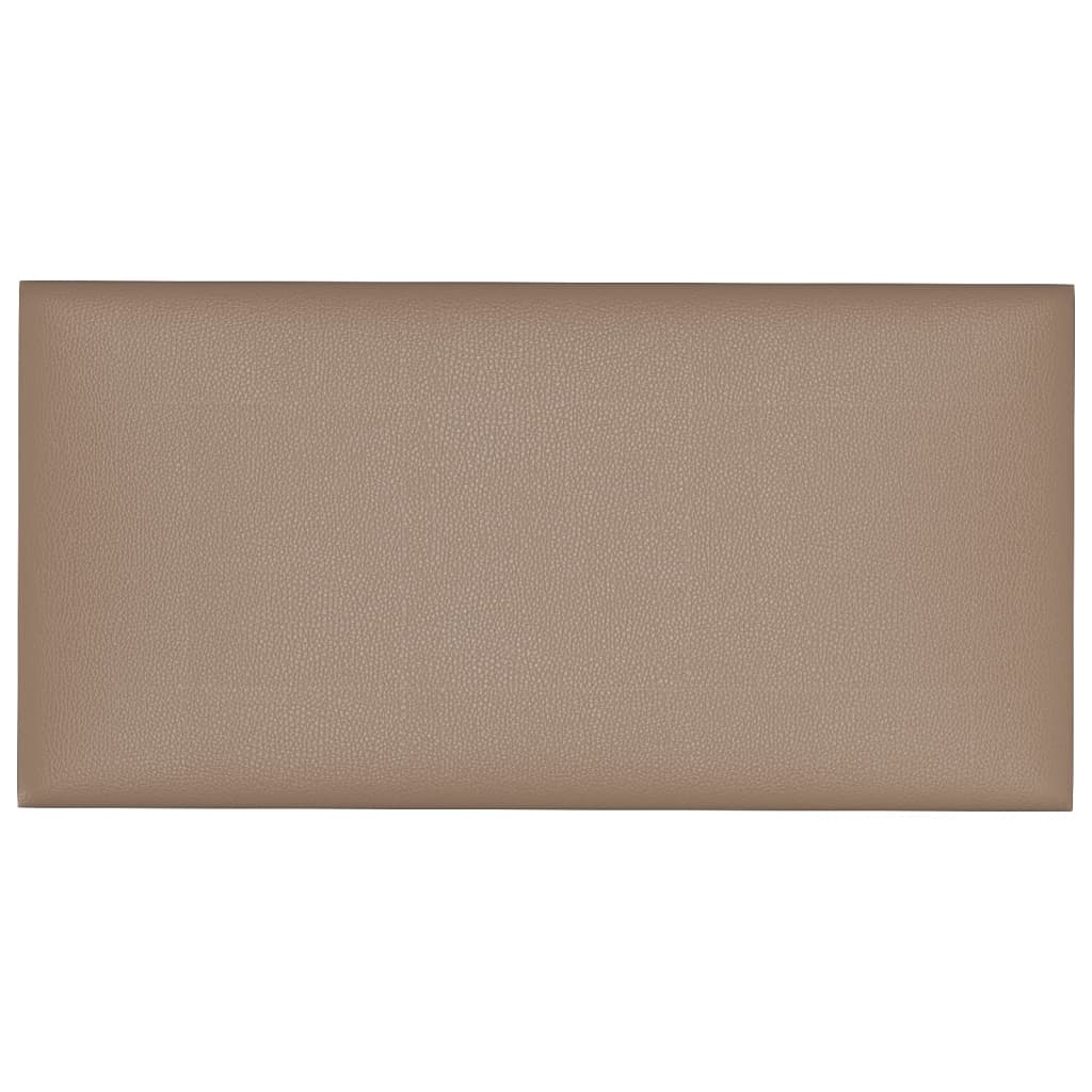 Vidaxl -Wandplatten 12 Stcs 2,16 m² 60 x 30 cm Kunstleder Cappuccinocleur