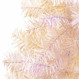 Vidaxl Kunstkerstboom mit schillernden Enden 150 cm PVC Weiß