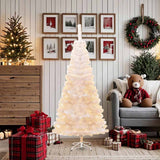 Vidaxl Kunstkerstboom mit schillernden Enden 180 cm PVC Weiß