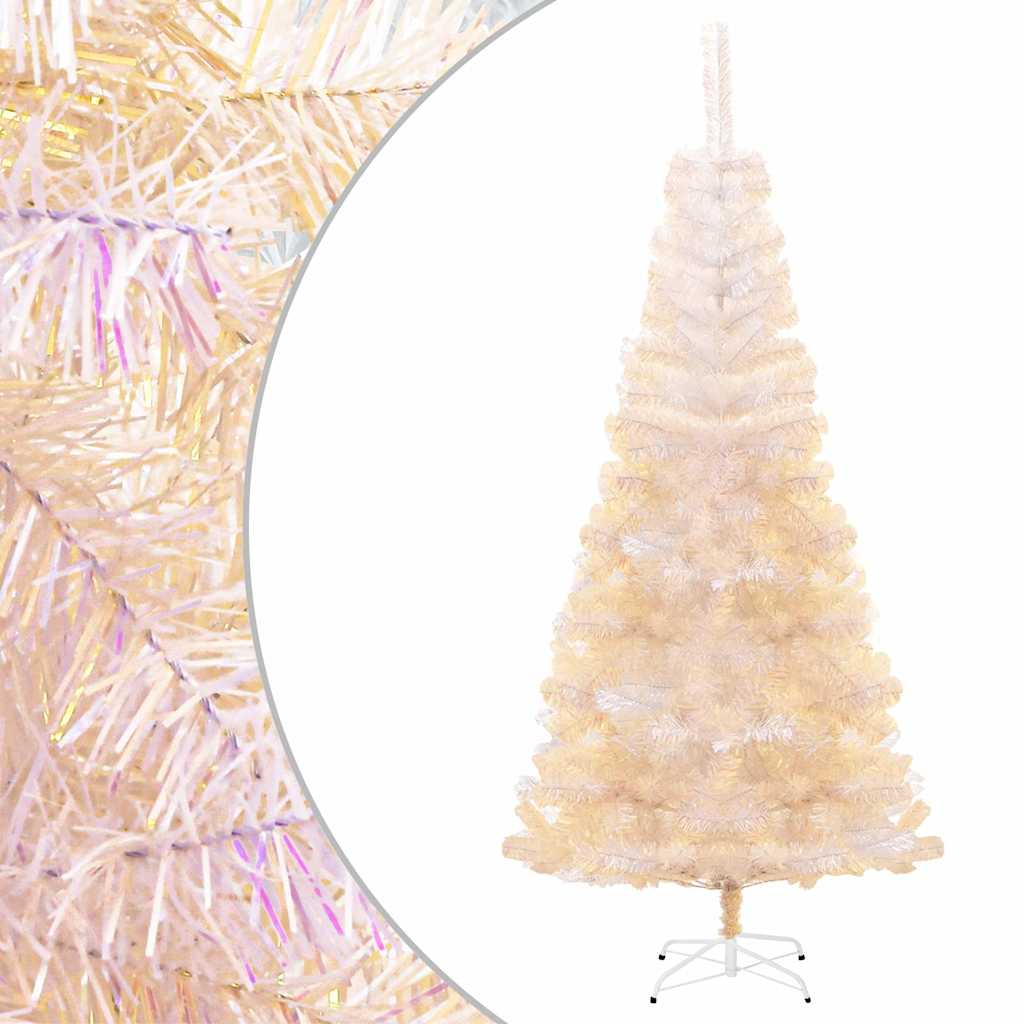 Vidaxl Kunstkerstboom mit schillernden Enden 240 cm PVC Weiß