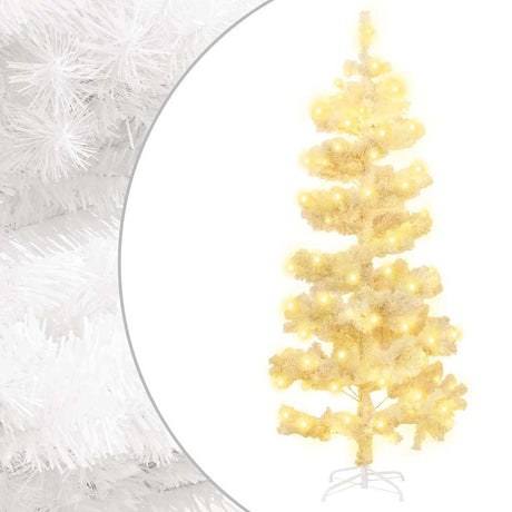 Vidaxl Kunstkerstboom mit Beleuchtung und Standard 180 cm PVC Weiß