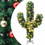 VidaXL Weihnachtskaktus mit Ständer und LEDs 210 cm PVC grün