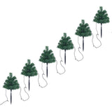 Vidaxl Tuinpadkerst Trees 6 ST mit warmen weißen LEDs 45 cm PVC