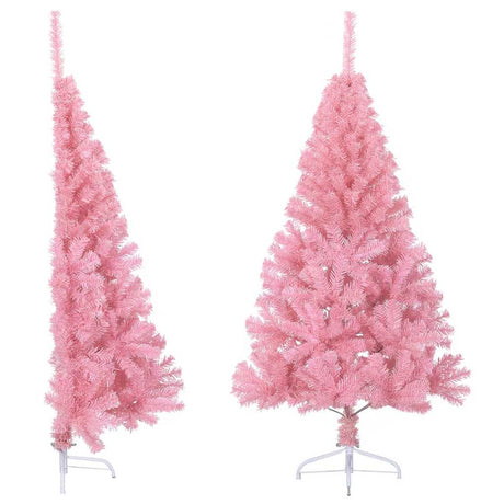 Vidaxx künstlicher Weihnachtsbaum mit Standardhälfte 120 cm PVC rosa