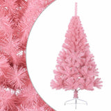 Vidaxl Kunstkerstboom mit Standard halb nach 120 cm PVC Pink