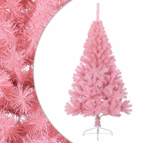 Vidaxx künstlicher Weihnachtsbaum mit Standardhälfte 120 cm PVC rosa