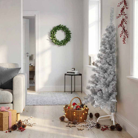 Vidaxx künstlicher Weihnachtsbaum mit Standardhälfte 150 cm PVC rosa