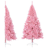 Vidaxl Kunstkerstboom mit Standardhälfte 180 cm PVC Pink