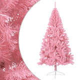 Vidaxl Kunstkerstboom mit Standardhälften 210 cm PVC Pink