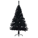 Vidaxl Kunstkerstboom mit Standard halb nach 120 cm PVC Schwarz