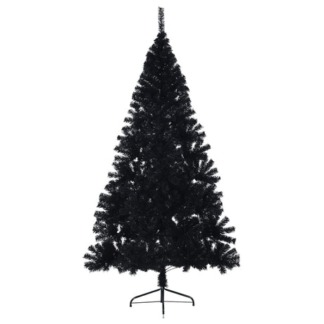 Vidaxl Kunstkerstboom mit Standardhälfte 210 cm PVC Schwarz