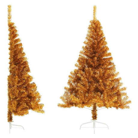 Vidaxl Kunstkerstboom Hälfte mit Standard 180 cm goldfarben