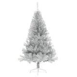 Vidaxl Kunstkerstboom Hälfte mit Standard mit einer Standardkappe silberfarben