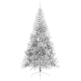 Vidaxl Kunstkerstboom Hälfte mit Standard 210 cm PET Silberfarbe
