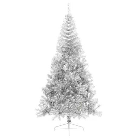 Vidaxl Kunstkerstboom Hälfte mit Standard 210 cm PET Silberfarbe