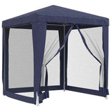 Vidaxl -Partyzelt mit 4 -Mesh -Seitenwänden 2x2 M HDPE Blau