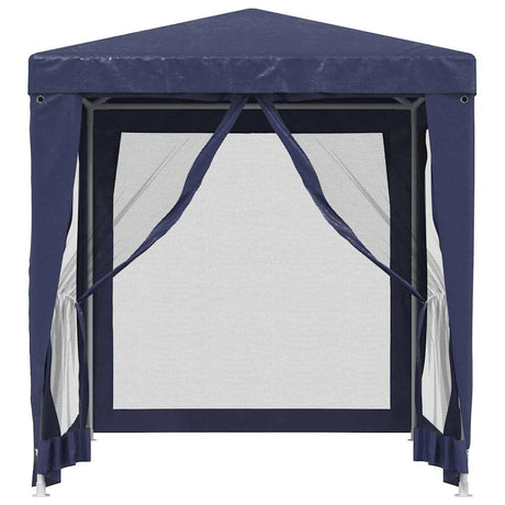 Vidaxl -Partyzelt mit 4 -Mesh -Seitenwänden 2x2 M HDPE Blau