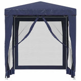 Vidaxl -Partyzelt mit 4 -Mesh -Seitenwänden 2x2 M HDPE Blau
