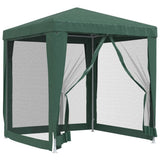 Vidaxl -Party -Zelt mit 4 -Mesh -Seitenwänden 2x2 M HDPE Green