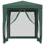 Vidaxl -Party -Zelt mit 4 -Mesh -Seitenwänden 2x2 M HDPE Green
