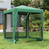 Vidaxl -Party -Zelt mit 4 -Mesh -Seitenwänden 2x2 M HDPE Green