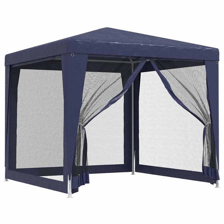 VidaXL Partyzelt mit 4 Mesh-Seitenwänden 2,5x2,5 m HDPE blau