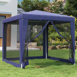 VidaXL Partyzelt mit 4 Mesh-Seitenwänden 2,5x2,5 m HDPE blau