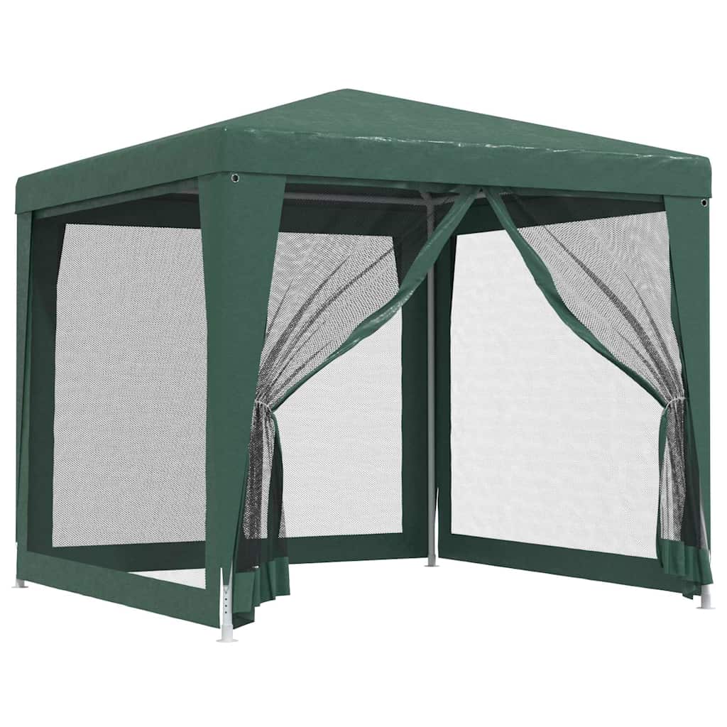 VidaXL Partyzelt mit 4 Mesh-Seitenwänden 2,5x2,5 m HDPE grün