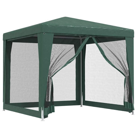 VidaXL Partyzelt mit 4 Mesh-Seitenwänden 2,5x2,5 m HDPE grün