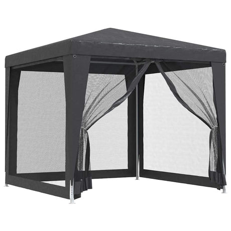 VidaXL Partyzelt mit 4 Mesh-Seitenwänden 2,5x2,5 m HDPE Anthrazit