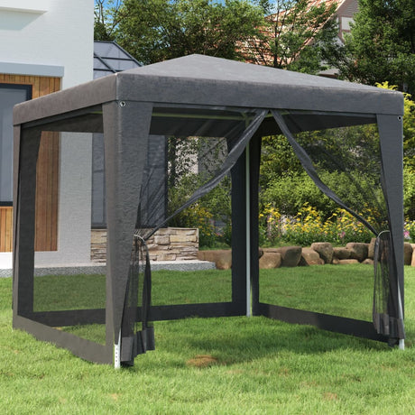 VidaXL Partyzelt mit 4 Mesh-Seitenwänden 2,5x2,5 m HDPE Anthrazit