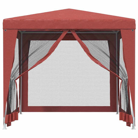 VidaXL Partyzelt mit 4 Mesh-Seitenwänden 2,5x2,5 m HDPE rot