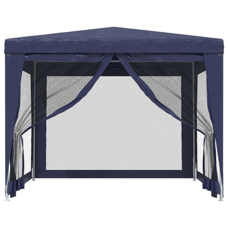 VIDAXL -Partyzelt mit 4 -Mesh -Seitenwänden 3x3 M HDPE Blau