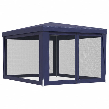 Vidaxl -Partyzelt mit 4 -Mesh -Seitenwänden 3x4 M HDPE Blau