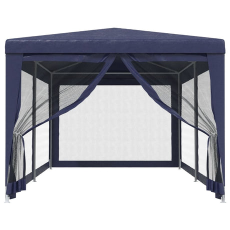 Vidaxl -Partyzelt mit 6 -Mesh -Seitenwänden 3x6 M HDPE Blau
