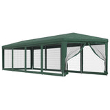 VIDAXL -Partyzelt mit 10 Mesh Seitenwänden 3x12 M HDPE Green