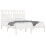 Vidaxl bedframe massief grenenhout wit 140x190 cm